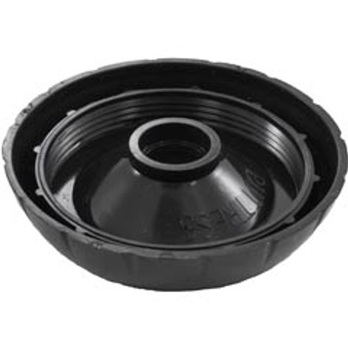 Waterway Plastic Cap,2" T/A Diverter Valve,Notched,Butt.Thrd,Black - 602-3551