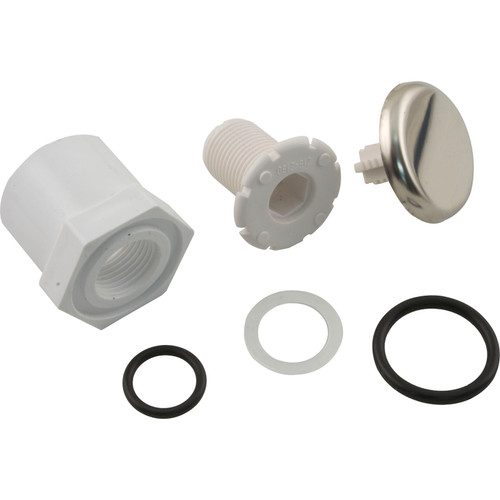 Waterway Plastics Lo Pro Injector 1"Spg/3/4"S Adapt Style, Stainless - 670-2190