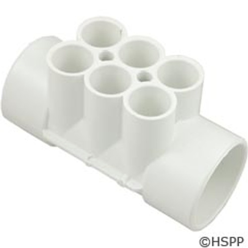 Waterway Plastics Manifold 2"S X 2"S, (6)3/4" Ports - 672-4270