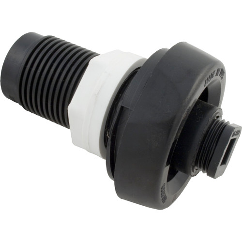 Waterway Plastics Spa Drain/Fill Valve, 1"S, Black - 640-2001