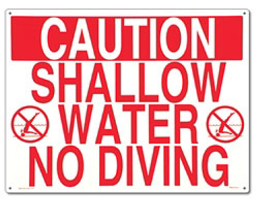 Pool Safety Sign -Shallow Water-No Diving - 40341