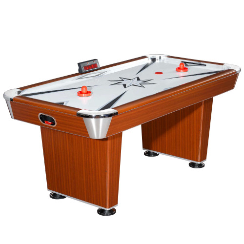 Midtown 6-ft Air Hockey Table with LED Scoring - Cherry Finish