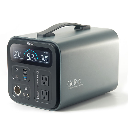 GOFORT Portable Power Station;  1100Wh Solar Generator With 1200W (Peak 2000W) AC Outlets
