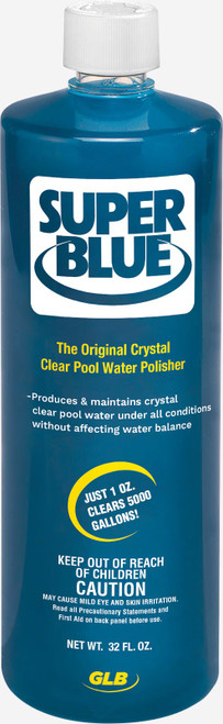 Super Blue Concentrated Water Clarifier, 32 oz Bottle