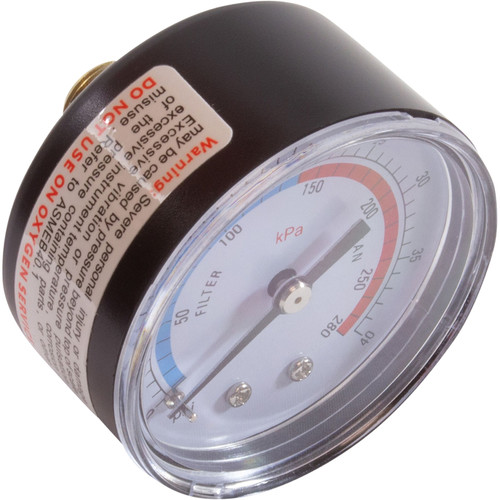 Pressure Gauge, AquaPro AL75, W/ O-Ring, 28psi, Plastic  - 10076-ACC