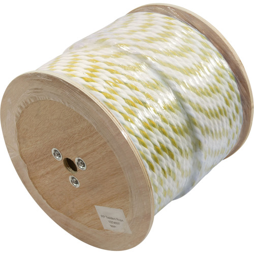 Polypropylene Rope, 1/2"dia, Yellow, 600ft  - PPR12600Y
