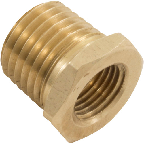 Reducer Bushing, 1/4"mpt x 1/8"fpt, Brass  - 6AYW5