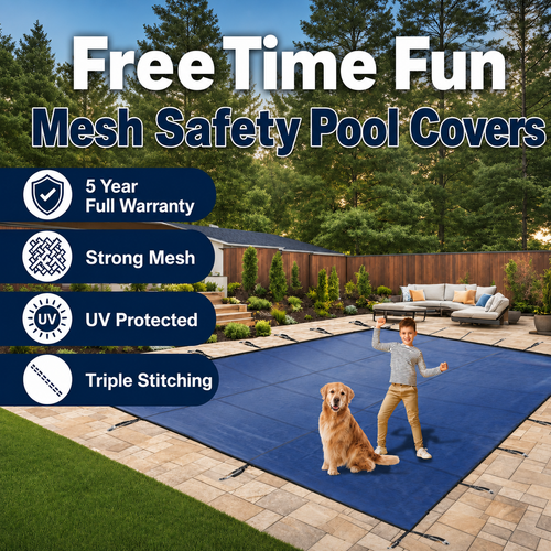 5 Year Blue Super Mesh Safety Pool Covers