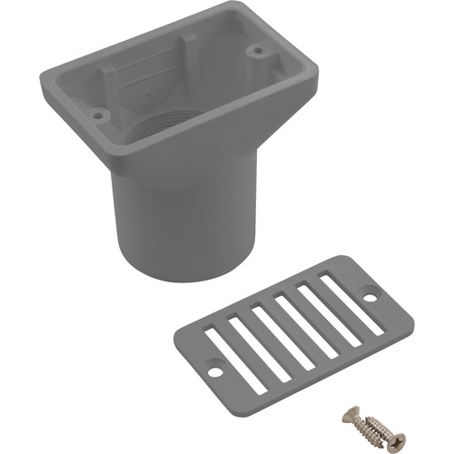 Deck Drain, CMP, 2"fpt x 2"s x 4", Gray