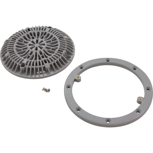 Drain Cover, With Ring, CMP Galaxy, 8", Gray, Vinyl