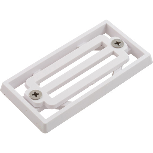 Drain Grate, 3 Bar, With Frame, White