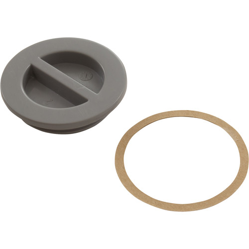 Flat Plug, CMP, 1-1/2" Male Pipe Thread, Gray