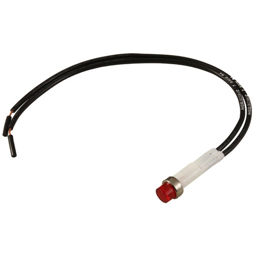 Indicator Light, 230v, 1/4 Hole Size, Push Thru, Red