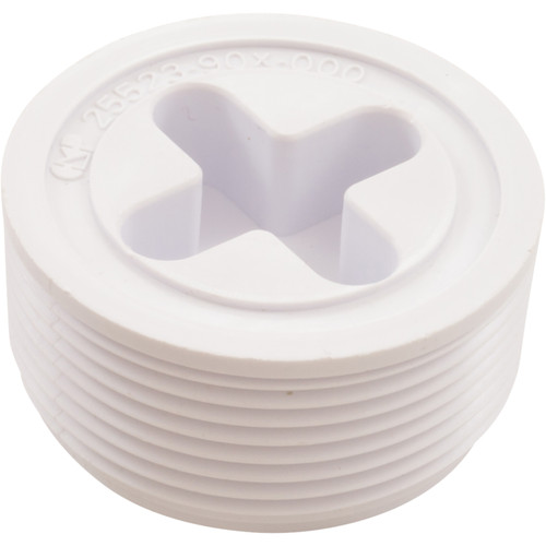 Josam Plug, 1-1/2" Male Pipe Thread, White