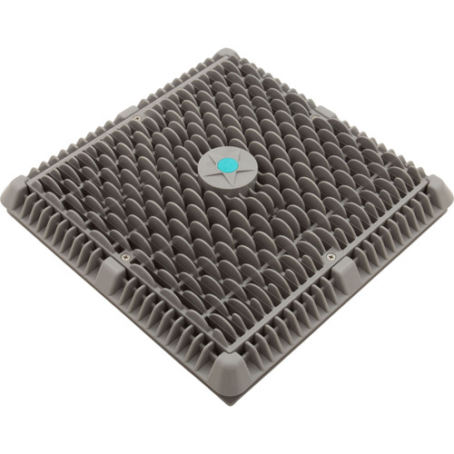 Main Drain Cover, Aquastar Wave,12" Square,w/Fr,Lt Gry, VGB