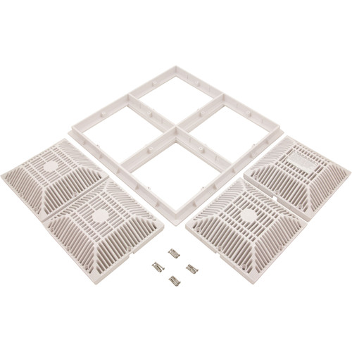POOL FRAME & GRATE 18" X 18" ( 2011 )  - WHITE
