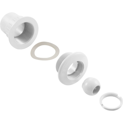 Return Wall Fitting, CMP, FBG, 1.5"s x 2"sp, w/Eyeball, Wht
