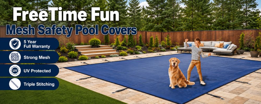 5 Year Blue Super Mesh Safety Pool Covers