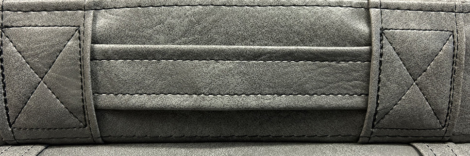 Color Matched Handles sewn with X pattern for strength