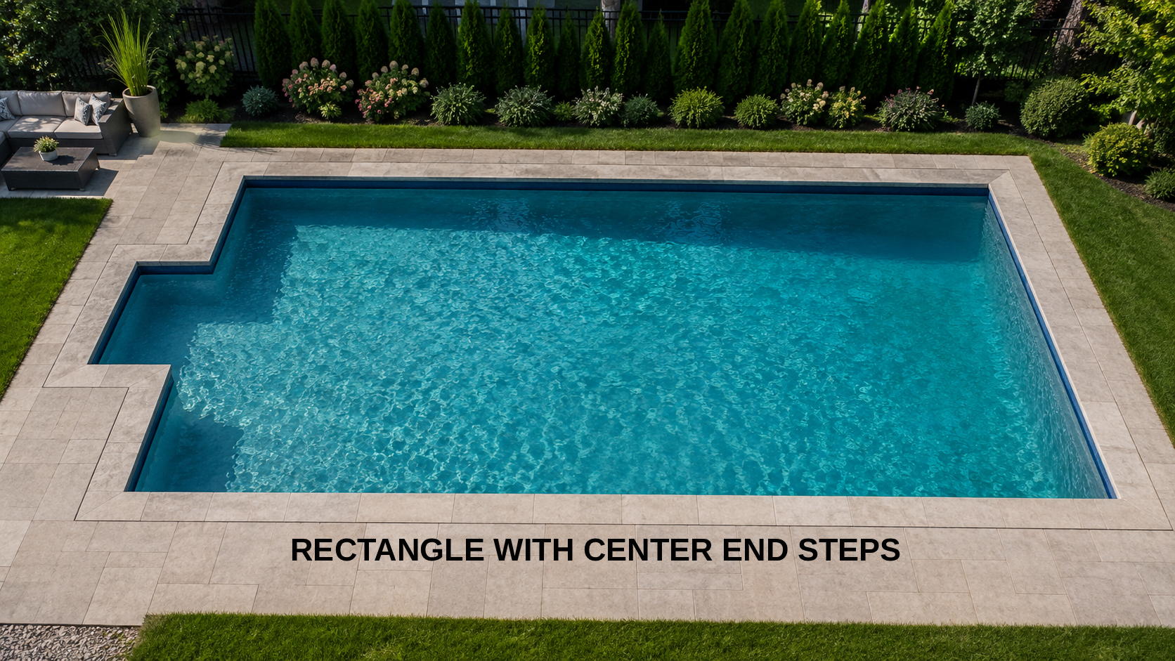 Rectangle with Center End Steps