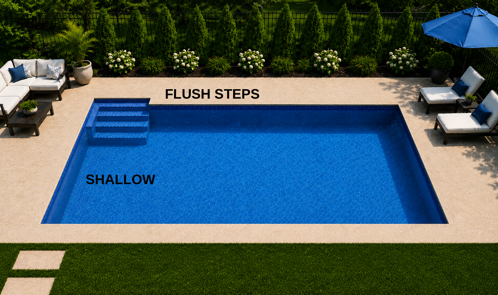 Left and right step pool example