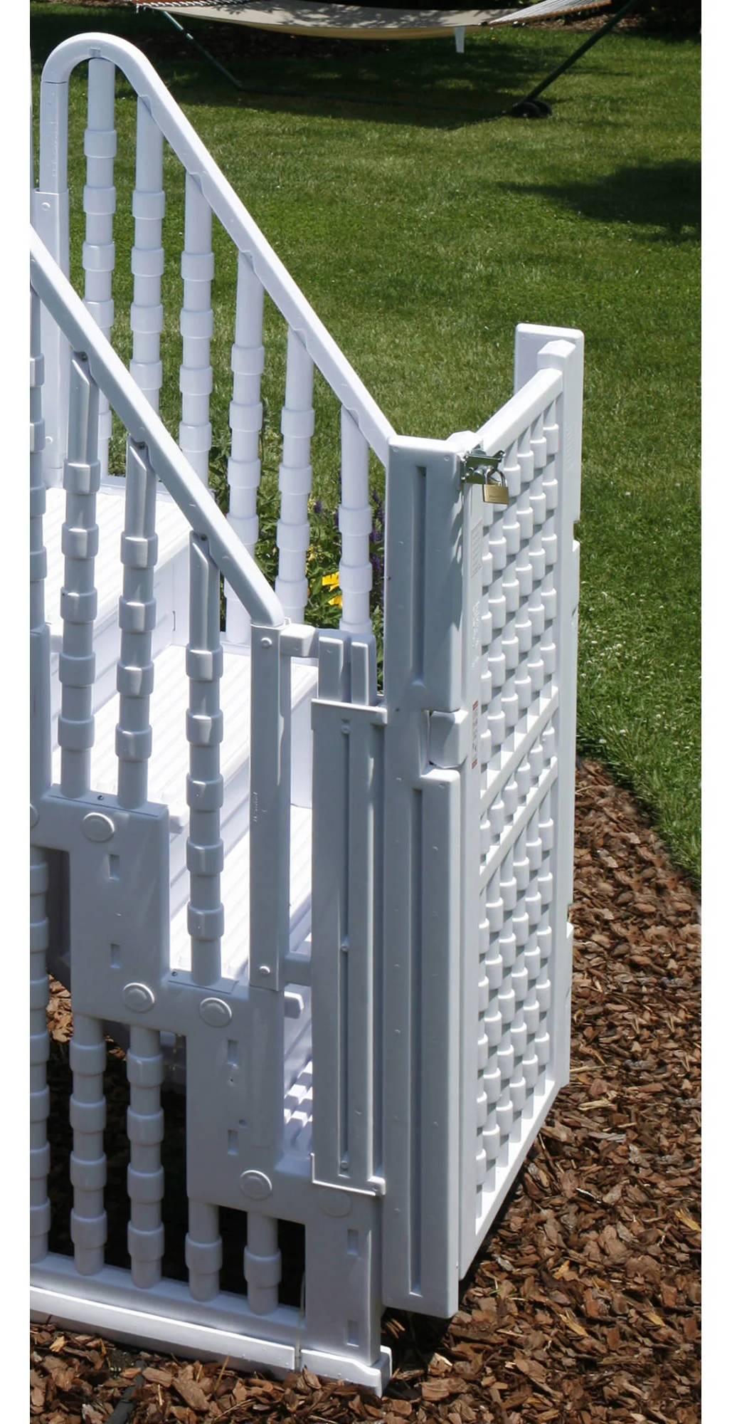 Step Gater Easy Pool Step Entry System w/ Ladder & Gate