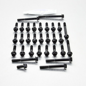 Aluminium Engine Kit Kawasaki Z750 Race Spec Etched 03-06 Black