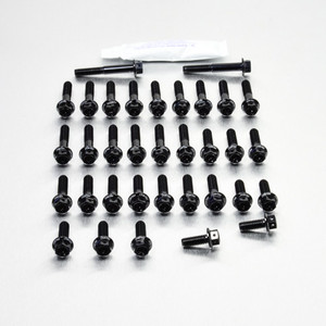 Aluminium Engine Kit Kawasaki ZX10R Ninja Race Spec Etched 08-10 Black