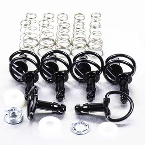 Aluminium Quick Release Stud 19mm D-Ring Pack x10 Black