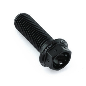 Aluminium Flanged Hex Head Bolt M10x(1.25mm)x30mm Race Spec Etched Black