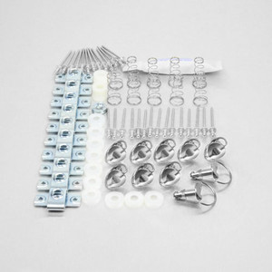 Stainless Steel Quick Release D-Ring 17mm + Rivet Clips Pack x10