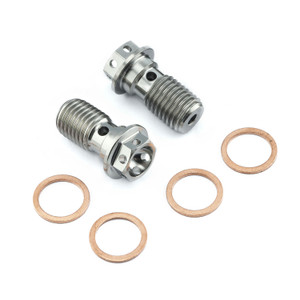 Titanium Banjo Bolt Single M10x(1.25mm) Rear Brake Master Cylinder Race Spec Pack x2