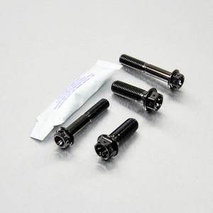 Titanium Top & Bottom Clamp Yoke Pinch Kit Race Spec Black