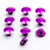 Aluminium Button Insert M5 (Fits 4mm AK) Pack x10 Purple