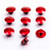 Aluminium Button Insert M5 (Fits 4mm AK) Pack x10 Red