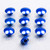 Aluminium Button Insert M6 (Fits 5mm AK) Pack x10 Blue