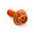 Aluminium Flanged Hex Bodywork Bolt M5x(0.80mm)x12mm Race Spec Etched Orange