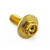 Aluminium Flanged Hex Bodywork Bolt M6x(1.00mm)x16mm Race Spec Etched Gold