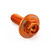 Aluminium Flanged Hex Bodywork Bolt M6x(1.00mm)x16mm Race Spec Etched Orange
