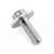 Aluminium Flanged Hex Bodywork Bolt M6x(1.00mm)x16mm Race Spec Etched Silver
