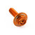 Aluminium Flanged Hex Bodywork Bolt M6x(1.00mm)x20mm Race Spec Etched Orange