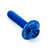 Aluminium Flanged Hex Bodywork Bolt M6x(1.00mm)x25mm Race Spec Etched Blue