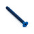 Titanium Countersunk Bolt M4x(0.70mm)x40mm Full Thread Blue