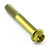 Titanium Flanged Hex Head Bolt M10x(1.25mm)x65mm Gold