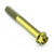 Titanium Flanged Hex Head Bolt M10x(1.25mm)x70mm Gold