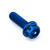 Aluminium Flanged Hex Head Bolt M5x(0.80mm)x16mm Race Spec Etched Blue