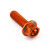 Aluminium Flanged Hex Head Bolt M5x(0.80mm)x16mm Race Spec Etched Orange