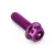 Aluminium Flanged Hex Head Bolt M5x(0.80mm)x16mm Race Spec Etched Purple