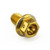 Aluminium Flanged Hex Head Bolt M6x(1.00mm)x10mm Race Spec Etched Gold