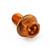 Aluminium Flanged Hex Head Bolt M6x(1.00mm)x10mm Race Spec Etched Orange